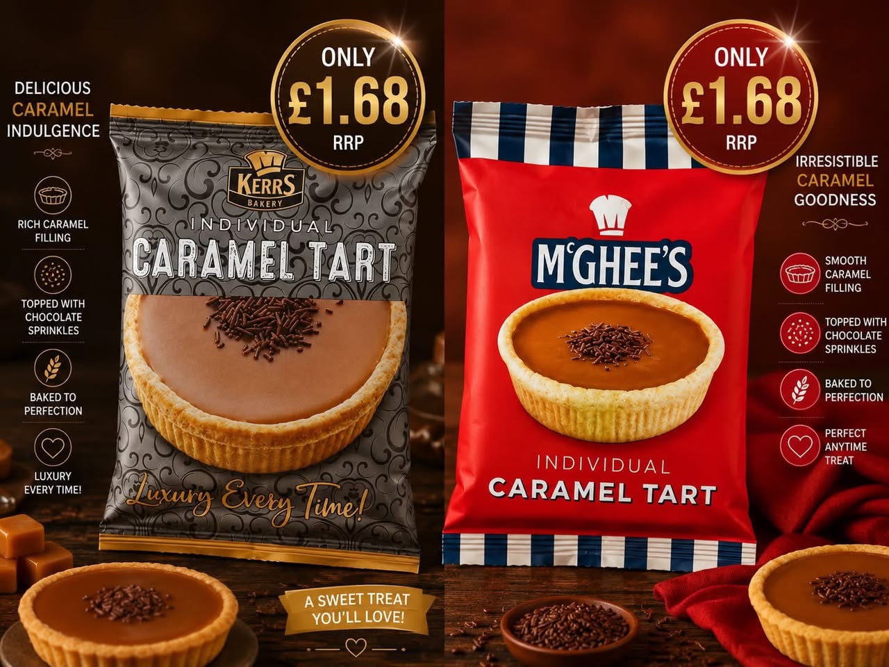 Kerrs Bakery Individual Caramel Tart
