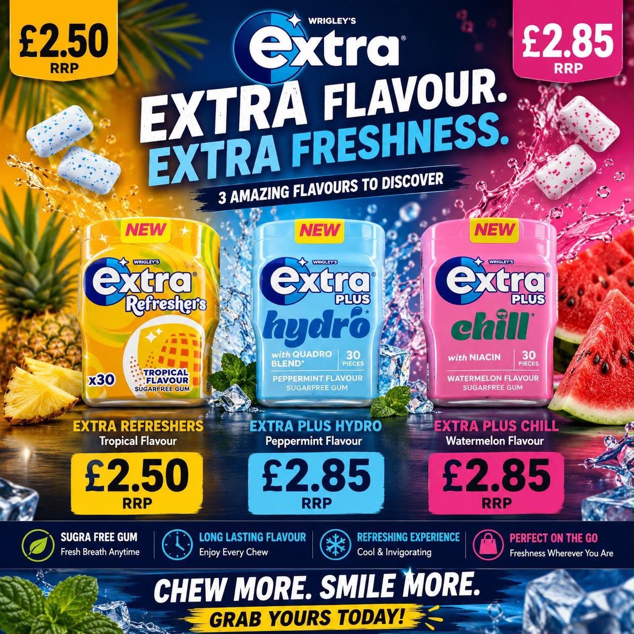Extra Refreshers Tropical Flavour
