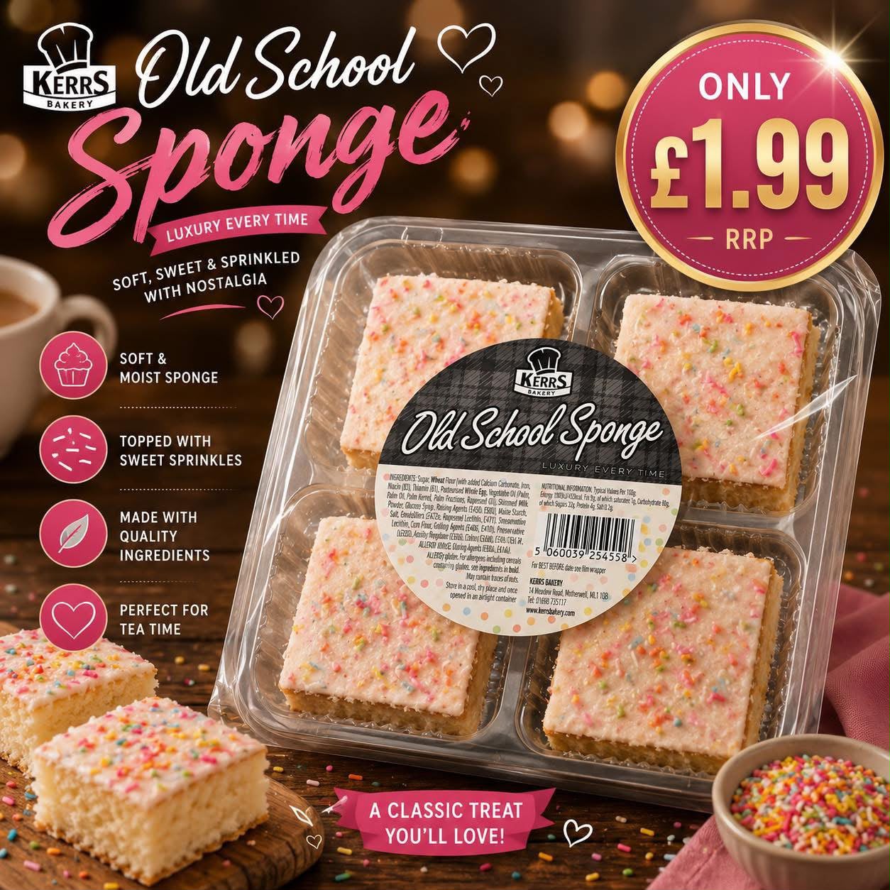 Kerrs Bakery Old School Sponge