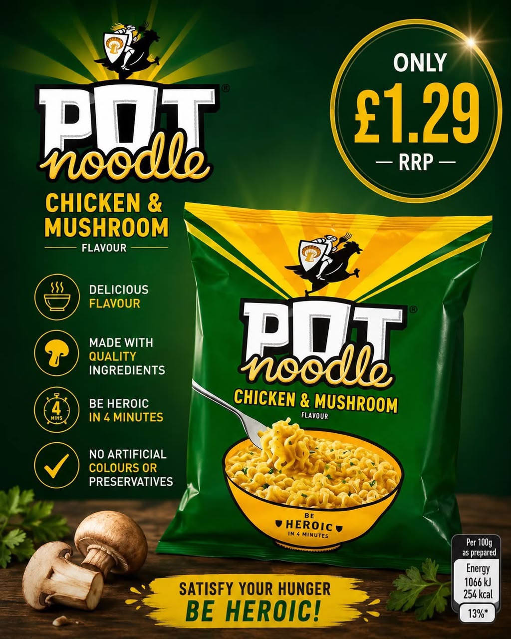 Pot Noodle Chicken & Mushroom