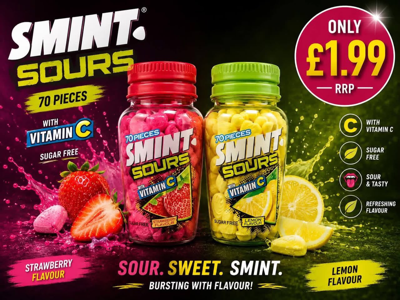 Smint Sours Strawberry