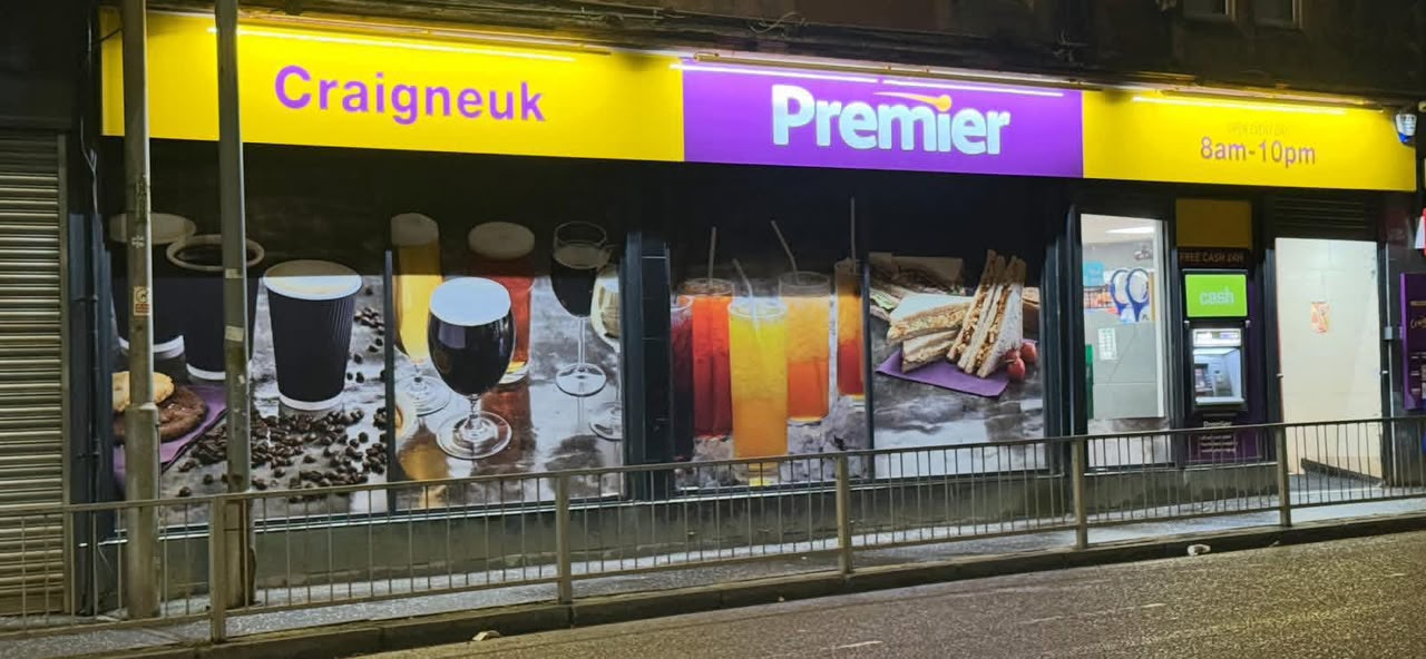 The real Premier Craigneuk storefront at 45 Craigneuk Street, Wishaw