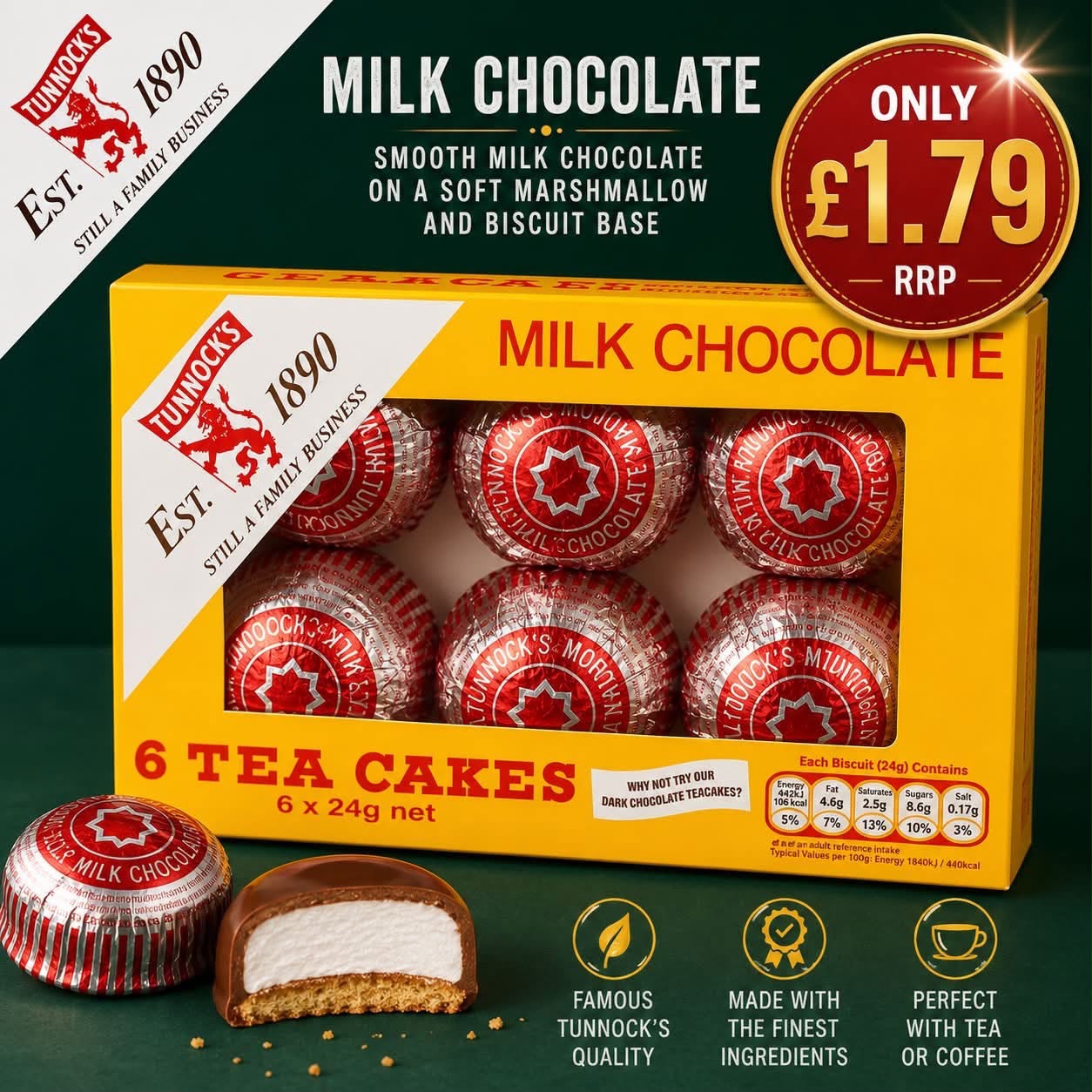 Tunnock’s Milk Chocolate Tea Cakes